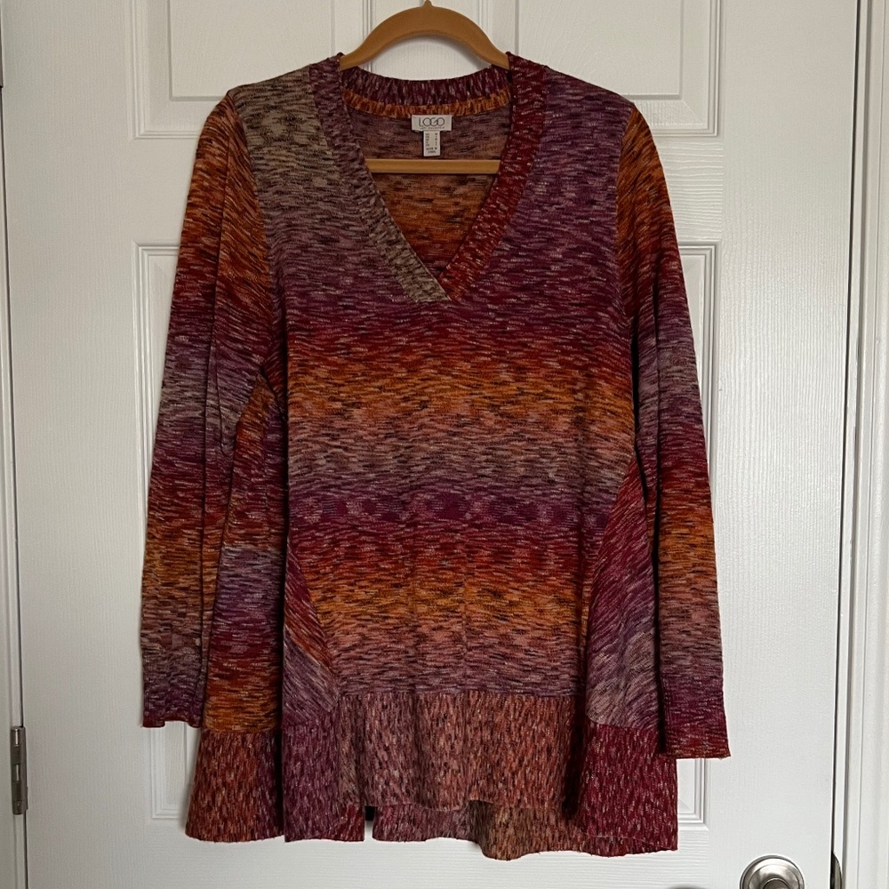EUC - LOGO by Lori Goldstein Long Sleeve Ombre Sweater